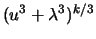 $(u^3+\lambda^3)^{k/3}$