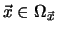 ${\vec x} \in \Omega_{\vec x}$