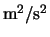 ${\rm m^2/s^2}$