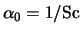 $\alpha_0 = 1/{\rm Sc}$