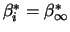 $\beta_i^* = \beta^*_\infty$