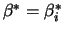 $\beta^* = \beta_i^*$