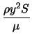 $\displaystyle \frac{\rho y^2 S}{\mu}$