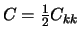 $C = \frac{1}{2} C_{kk}$