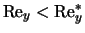${\rm Re}_y < {\rm Re}_y^*$