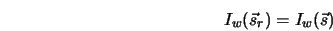  I_w({\vec s}_r) = I_w({\vec s}) 