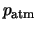 $p_{\rm atm}$