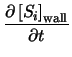$\displaystyle \frac{\partial \left[S_i\right]_{\rm wall}}{\partial t}$