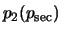 $p_2(p_{\rm sec})$