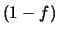 $(1-f)$