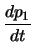 $\displaystyle \frac{d p_1}{d t}$