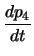 $\displaystyle \frac{d p_4}{d t}$