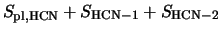 $\displaystyle S_{\rm pl, HCN} + S_{\rm HCN-1} + S_{\rm HCN-2}$