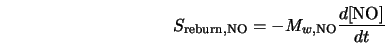  S_{\rm reburn,NO} = -M_{w,{\rm NO}} \frac{d[\mbox{NO}]}{dt} 