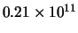 $0.21 \times 10^{11}$