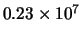$0.23 \times 10^7$