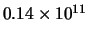 $0.14 \times 10^{11}$