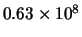 $0.63 \times 10^8$