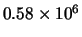 $0.58 \times 10^6$