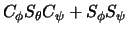 $C_\phi S_\theta C_\psi + S_\phi S_\psi$