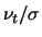 $\nu_t / \sigma $
