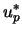$\displaystyle u_p^{*}$
