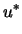 $\displaystyle u^{*}$