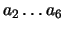 $a_2 \ldots a_6$