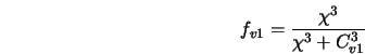 f_{v1} = \frac{\chi^3}{\chi^3 + C_{v1}^3}
