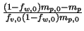 $\frac{(1-f_{w,0})m_{p,0} - m_p}{f_{v,0} (1-f_{w,0}) m_{p,0}}$