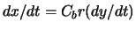 $dx/dt = C_b r (dy/dt)$