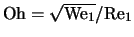 ${\rm Oh} = \sqrt{{\rm We}_1}/{\rm Re}_1$