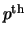 $p^{\rm th}$
