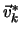 $\vec{v}_{k}^*$