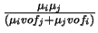 $\frac{\mu_i \mu_j}{(\mu_i vof_j + \mu_j vof_i)}$
