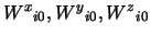 ${W^x}_{i0},{W^y}_{i0},{W^z}_{i0}$