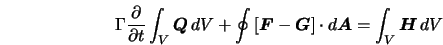  {\Gamma} \frac{\partial }{\partial t} \int_V {\mbox{\boldmat... ...t d{{\mbox{\boldmath$A$}}} = \int_V {\mbox{\boldmath$H$}}\, dV 
