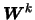 ${\mbox{\boldmath$W$}}^{k}$