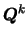 ${\mbox{\boldmath$Q$}}^{k}$