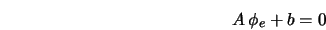  A \, \phi_e + b = 0 