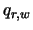 $q_{r,w}$