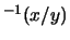$^{-1}(x/y)$