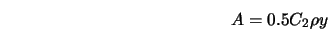 A = 0.5 C_2 \rho y 