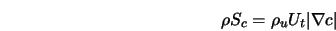  \rho S_c = \rho_u U_t \vert\nabla c\vert 