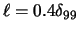 $\ell=0.4 \delta_{99}$