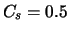 $C_{s} = 0.5$