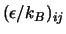 $(\epsilon /k_B)_{ij}$