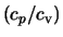 $(c_p/c_{\rm v})$