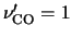 $\nu'_{\rm CO}=1$