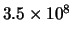 $3.5 \times 10^8$